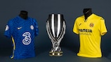 El trofeo de la Supercopa de la UEFA