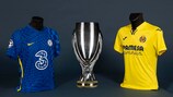 El trofeo de la Supercopa de la UEFA