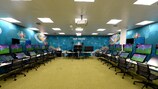 An overview of the VAR room for UEFA EURO 2020 at the UEFA headquarters in Nyon