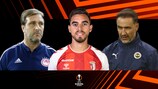 Pedro Martins (Olympiacos), Ricardo Horta (Braga) e Vítor Pereira (Fenerbahçe)