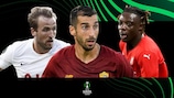 Harry Kane (Spurs), Henrikh Mkhitaryan (Roma) et Jeremy Doku (Rennes)