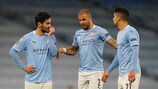 İlkay Gundogan, Kyle Walker und João Cancelo von Manchester City