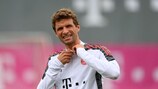 Bayerns Thomas Müller beim Training vor der Partie gegen Dynamo Kyiv