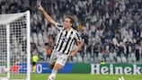 Federico Chiesa esulta dopo aver segnato il gol-vittoria della Juventus nella super sfida contro il Chelsea