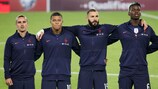 Antoine Griezmann, Kylian Mbappé, Karim Benzema et Paul Pogba (France)