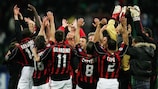 Milan celebrate their 2007 semi-final victory