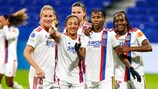 Las jugadoras del Lyon celebran uno de los goles