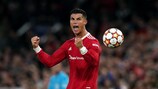 Cristiano Ronaldo esulta dopo il 136º gol in UEFA Champions League