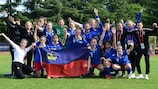 O Liechtenstein empatou com a Letónia e conquistou o primeiro ponto de sempre numa competição feminina da UEFA