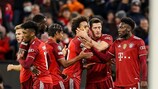 Il Bayern dopo il quarto gol contro il Benfica