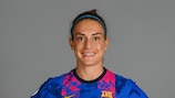 BARCELONA, SPAIN - SEPTEMBER 08: Alexia Putellas of Barcelona poses during the UEFA Women's Champions League Portraits on September 08, 2021 in Barcelona, Spain. (Photo by Aitor Alcalde - UEFA/UEFA via Getty Images)