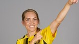 GOTHENBURG, SWEDEN - SEPTEMBER 23: Elin Rubensson of BK Hacken FF poses for a photo during UEFA Women's Champions League Portraits on September 23, 2021 in Gothenburg, Sweden. (Photo by Christian Hofer - UEFA/UEFA via Getty Images)
