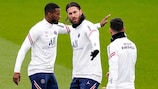 Sergio Ramos in training with Paris