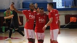 O Benfica goleou o Lucenec na última ronda do grupo 1