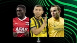 Bruno Martins Indi del AZ, Maximilian Wittek del Vitesse y Marius Lode del Bodø/Glimt