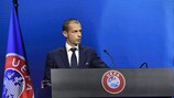 In seiner Ansprache vor dem UEFA-Kongress in Montreux verteidigt UEFA-Präsident Aleksander Čeferin entschieden das europäische Sportmodell, auf dem die Mission der UEFA beruht.