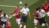 La France face au Danemark lors de la Coupe du Monde 2018
