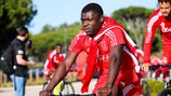 New arrival Brian Brobbey training with Ajax following his loan move from Leipzig