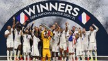 France celebrate winning the UEFA Nations League title 