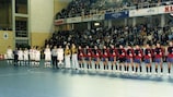 Krievija un Spānija gatavojas atklāšanas UEFA Futzāla čempionātam 1996. gada janvārī