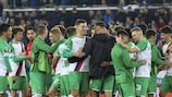 Rapid celebrate a UEFA Europa League group stage victory