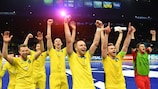 Ucrânia comemora vitória contra o Cazaquistão