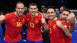 Spanien feiert seinen Viertelfinal-Triumph gegen die Slowakei