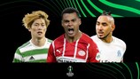 Celtic's Kyogo Furuhashi, PSV's Cody Gakpo and Marseille's Dimitri Payet are all set to feature in the UEFA Europa Conference League knockout round play-off first legs