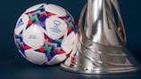 The official match ball, designed by adidas, for the 2021/22 UEFA Women's Champions League final