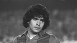 Diego Maradona col Barcellona nel 1984