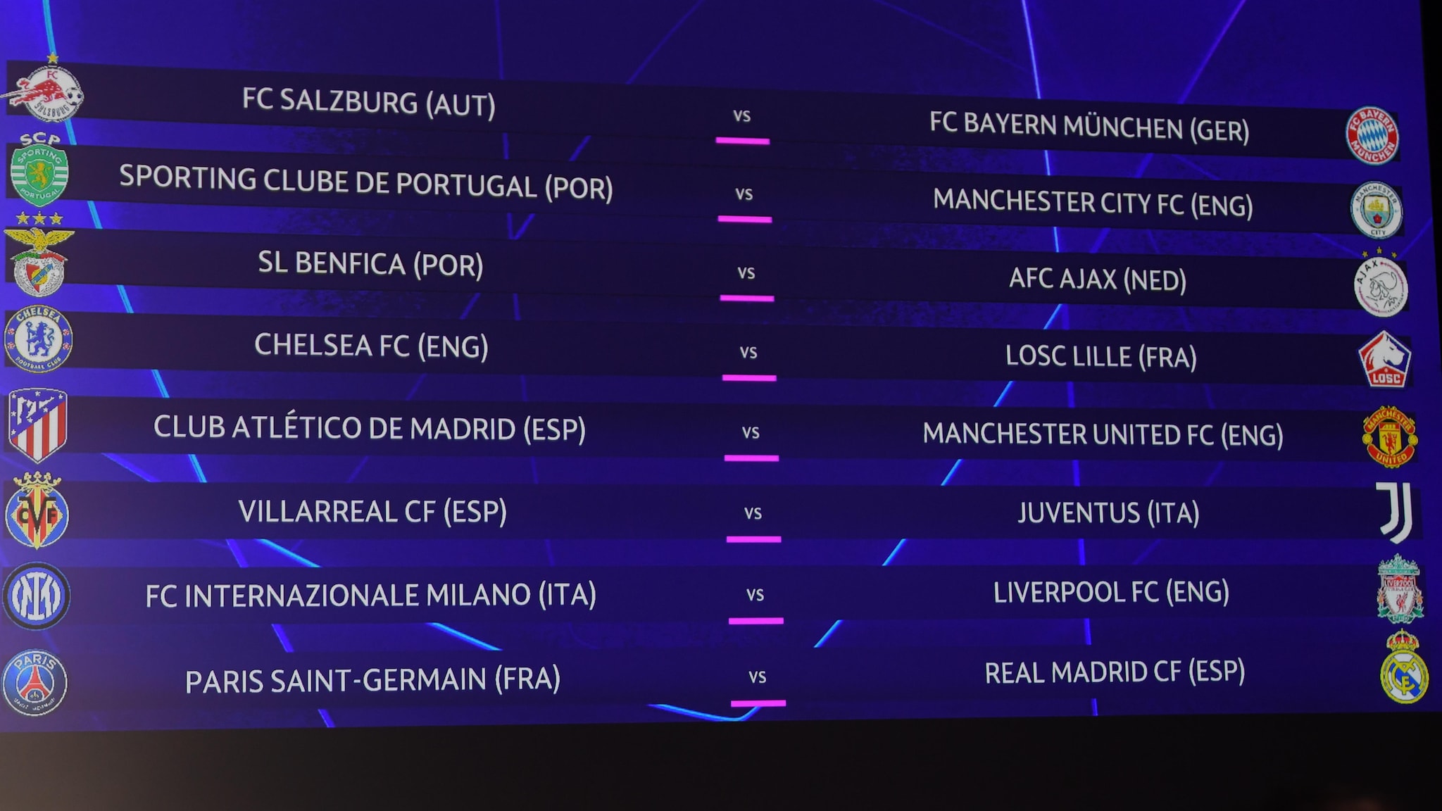 Ucl draw time