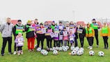 The Football Association of Moldova has been organising football classes for refugee children from Ukraine