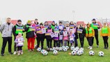 The Football Association of Moldova has been organising football classes for refugee children from Ukraine