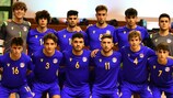 Andorra players ahead of a U19 Futsal EURO qualifier