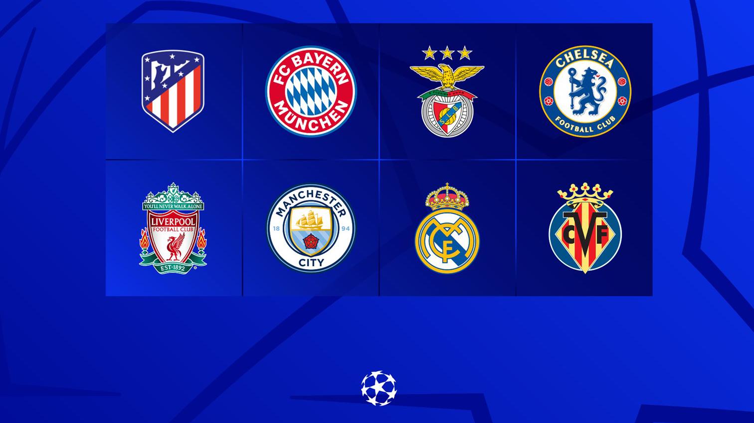 Champions League quarter-finals: Atlético, Bayern, Benfica, Chelsea,  Liverpool, Man. City, Real Madrid, Villarreal | UEFA Champions League | UEFA .com
