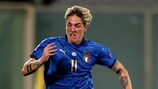   Nicolò Zaniolo in action for Italy in the UEFA Nations League