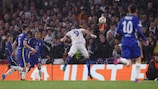 Karim Benzema brachte Real mit einem herrlichen Kopfball-Treffer in Front
