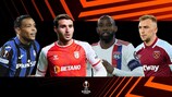 Luis Muriel del Atalanta, Abel Ruiz del Braga, Moussa Dembélé del Lyon y Jarrod Bowen del West Ham