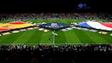 The opening ceremony ahead of the 2021 UEFA Nations League final in Milan