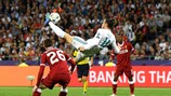 Gareth Bale bei seinem spektakulären Tor im Finale 2018