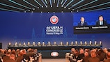 Imagen del 46º Congreso Ordinario de la UEFA  celebrado en Viena (Austria)