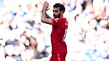 A groin injury forced Mohamed Salah off in the first half of Liverpool's FA Cup final win against Chelsea
