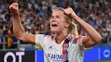  Ada Hegerberg celebrates Lyon's victory in the 2022 final