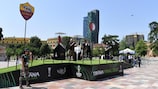 Tirana's Skanderbeg Square is hosting the Europa Conference League Fan Festival
