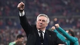 Carlo Ancelotti celebrates his fourth UEFA Champions League final win as a coach