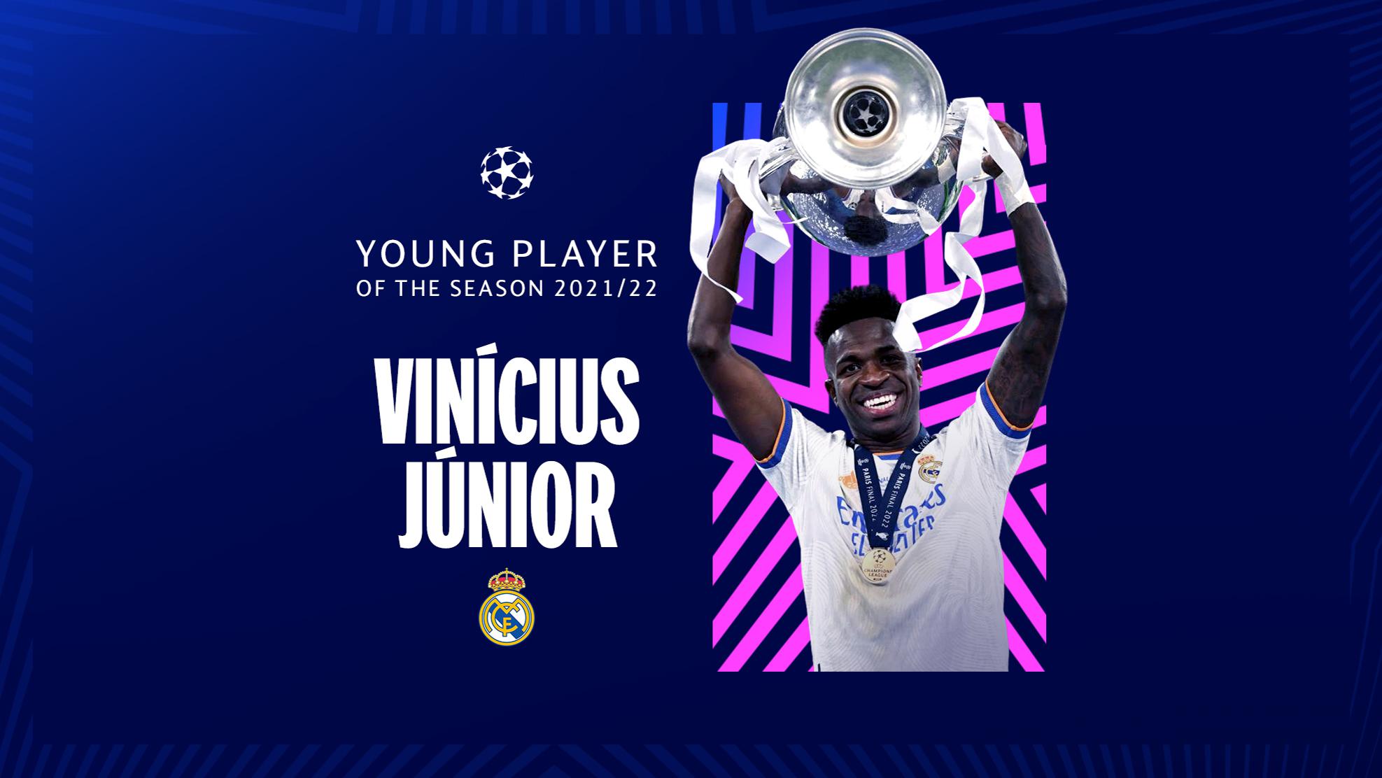 Vinicius wins Champions League Young Player of the Season || Peakvibez.com