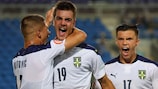  Serbiens Stürmer Jovan Milošević ist mit fünf Toren bester Torschütze der U17-EM