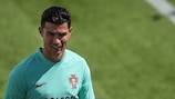  Cristiano Ronaldo durante o treino de Portugal na manhã de sábado