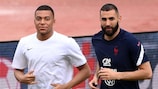 Kylian Mbappé (left) is an injury doubt for France ahead of their Matchday 2 meeting with Croatia