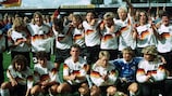 Germany celebrate after winning the 1991 UEFA European Women's Championship